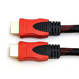 Кабель посилений 5м перехідник адаптер HDMI-HDMI тато-тато аудіо відео шнур в обмотці, фото 4
