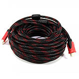 Кабель посилений 5м перехідник адаптер HDMI-HDMI тато-тато аудіо відео шнур в обмотці, фото 6