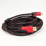 Кабель посилений 5м перехідник адаптер HDMI-HDMI тато-тато аудіо відео шнур в обмотці, фото 8