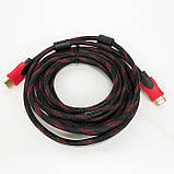 Кабель посилений 5м перехідник адаптер HDMI-HDMI тато-тато аудіо відео шнур в обмотці, фото 10