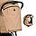 Коляска дитяча прогулянкова Bambi M 4249-2 Beige Matt (розкладена 51*83*105 см, складена 27*51*79 см, колеса: передні 6,5", задні, фото 7