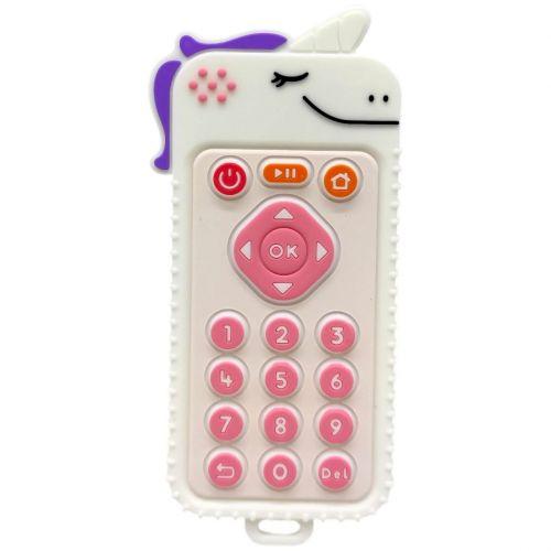 Силіконовий прорізувач пульт Єдиноріг (БІЛИЙ) [tsi273611-TSI], фото 1