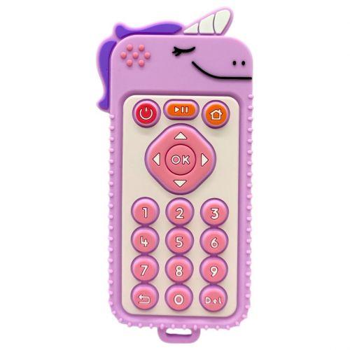 Силіконовий прорізувач пульт Єдиноріг (РОЖЕВИЙ) [tsi273614-TSI], фото 1