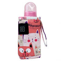 Портативний підігрівач для дитячих пляшечок Котик живлення від USB (ВИД 1) [tsi273629-TSI], фото 3