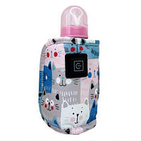 Портативний підігрівач для дитячих пляшечок Котик живлення від USB (ВИД 2) [tsi273630-TSI], фото 2