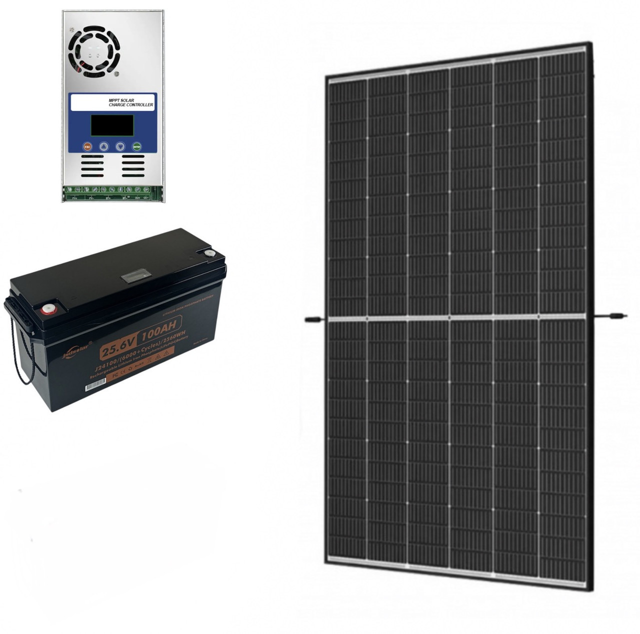 Сонячна панель 445W+АКБ LiFePO4 24V 100Ah+MPPT контроллер 60A