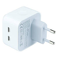 Мережевий зарядний пристрій XO L102 EU Dual QC3.0  type-C port 35W 3A White D5-2026