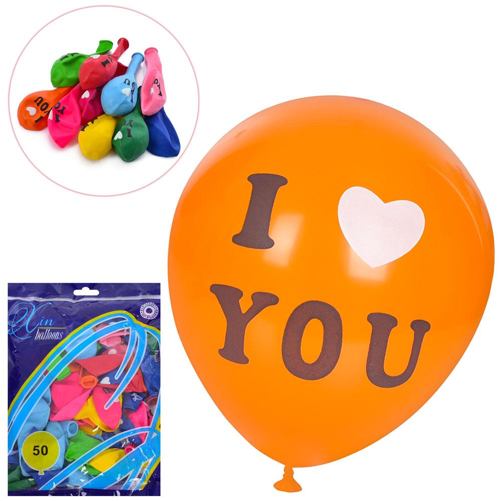 Кульки повітряні MK 1039-24 мікс 50 шт 12 дюймів, фото 1