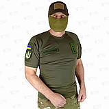 Футболка тактична потовідвідна High Cool Thermo олива, фото 5