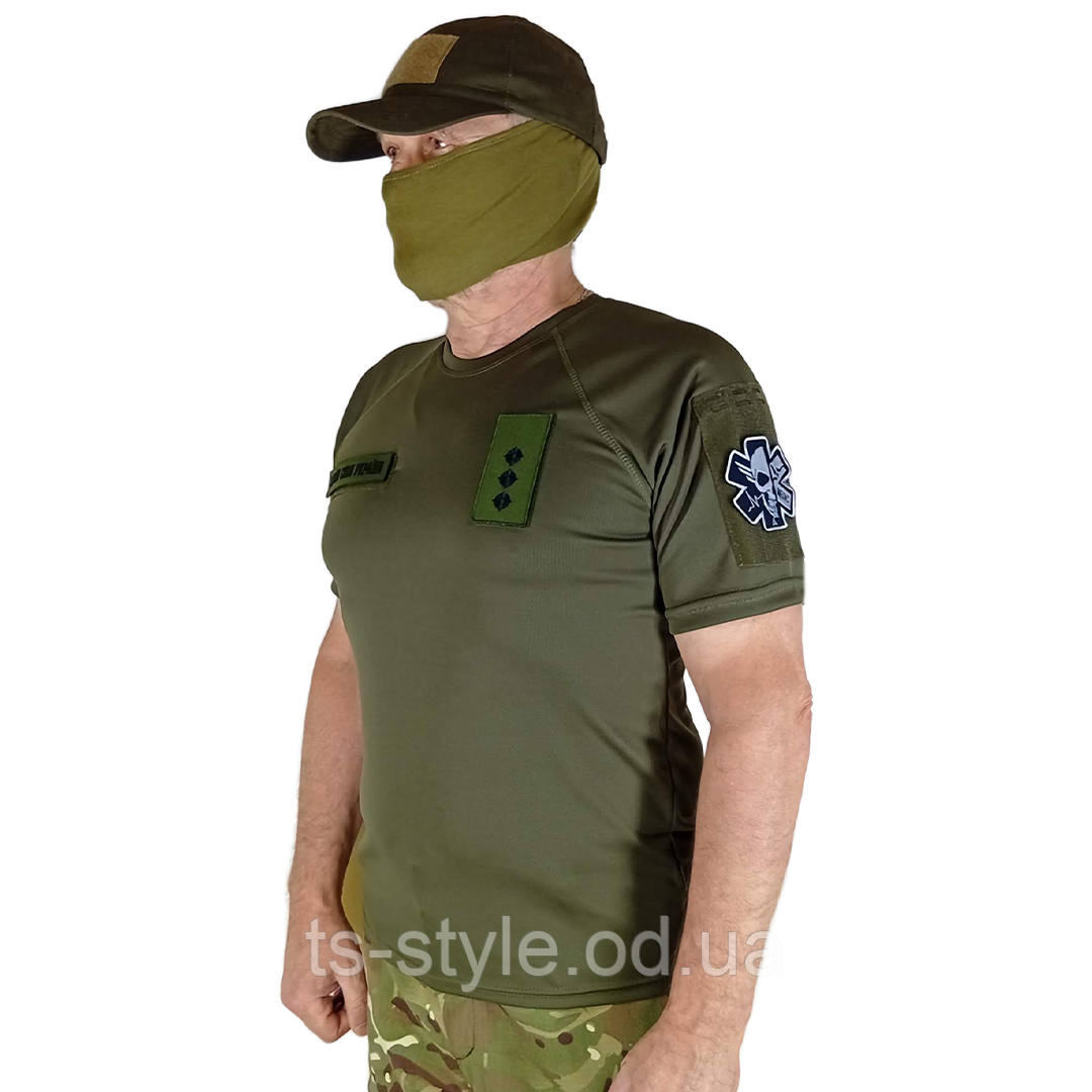 Футболка тактична потовідвідна High Cool Thermo олива, фото 1