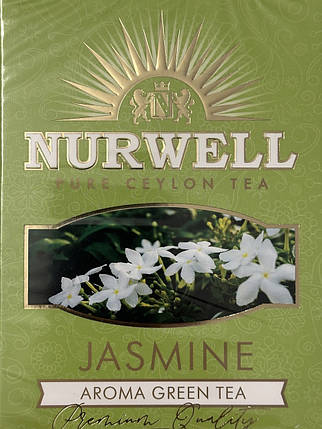 Чай зелений з жасмином Nurwell Jasmine Aroma Green 100 г, фото 2