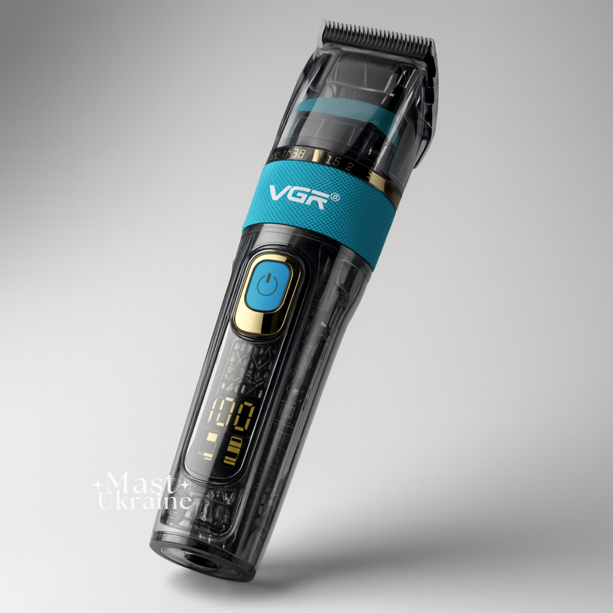Машинка для стрижки волосся і бороди бездротова акумуляторна VGR V-695 з LED-дисплеєм і 6 насадками ARASH, фото 1