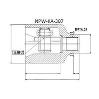 Шрус Kia Carnival 98 - внутрішній правий (z26, 28) NTY