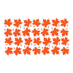 Набір наліпок з оракалу Листочки помаранчеві на Осінню тематику 28 шт, 003