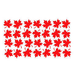 Набір наліпок з оракалу Листочки червоні Осіння тематика 28 шт, 003