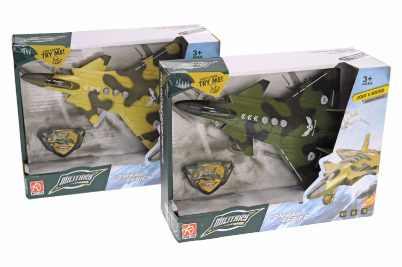 Літак військовий інерційний, озвучений, зі світлом в кор. /60/, фото 1