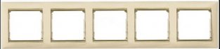 Рамка 5 постів слонова кістка/золотий штрих Legrand Valena 774155