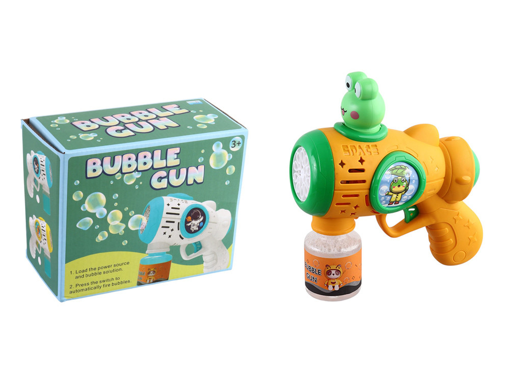 Пістолет з мильними бульбашками підсвічування, автоматичний принцип, пляшечка з мильним розчином, в кор. /96-2/, фото 1