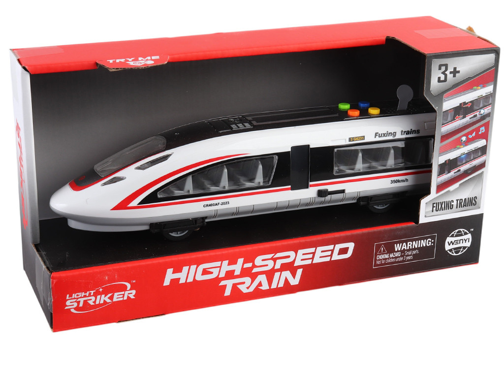 Потяг звук, підсвічування, інерція, відкриваються двері, в кор. /36/, фото 1