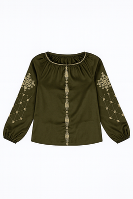 Жіноча вишита сорочка шовкова