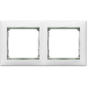 Рамка 2 поста білий/кристал Legrand Valena 774462