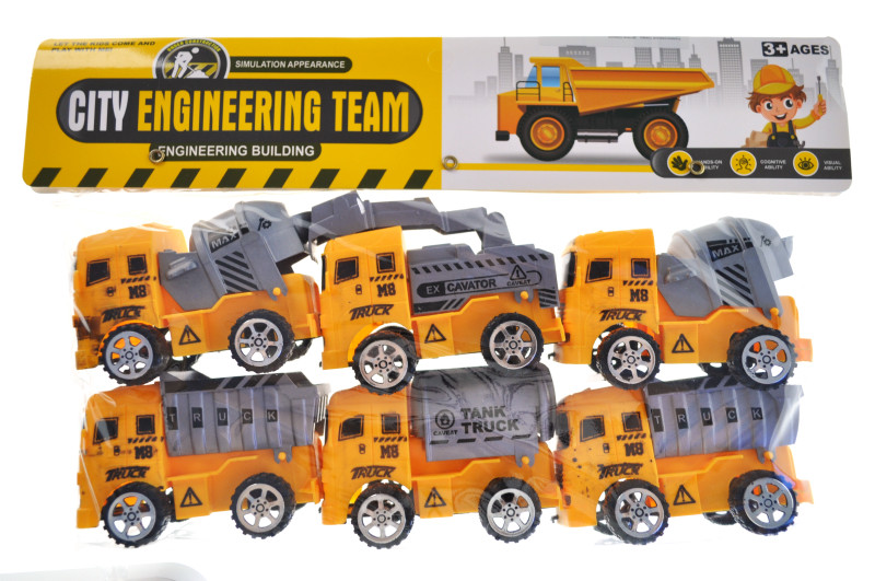 Набір інерційних будівельних машин, в п/е 6шт 32*6,5*23,5см /144/, фото 1