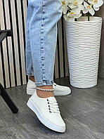 39 р.-25 см. Женские мокасины кеды с перфорацией белого цвета