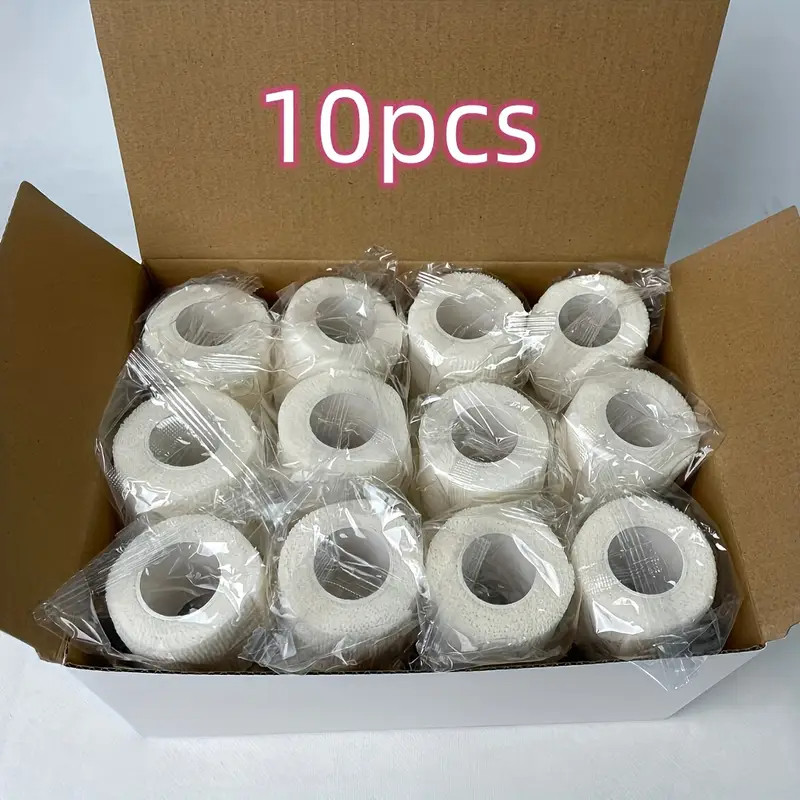 Бинт еластичний, фіксуючий, самозакріплюючий, аутоадгезійний бинт 2,5 см х 4,5 м. Білий. Комплект 10 штук, фото 1