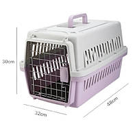 Переноска AnimAll фіолетова для котів та собак (48х32х30см)
