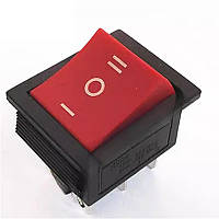 Рокерний перемикач KCD2-1 ON-OFF-ON, червоний, 3 положення