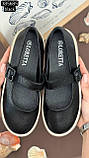 Жіночі туфлі чорні еко шкіра на танкетці розмір 36 38 39, фото 6