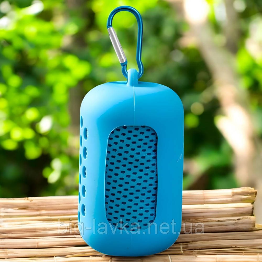 Охолоджувальний рушник, що швидко сохне, в чохлі 30x100 см Синій, фото 1