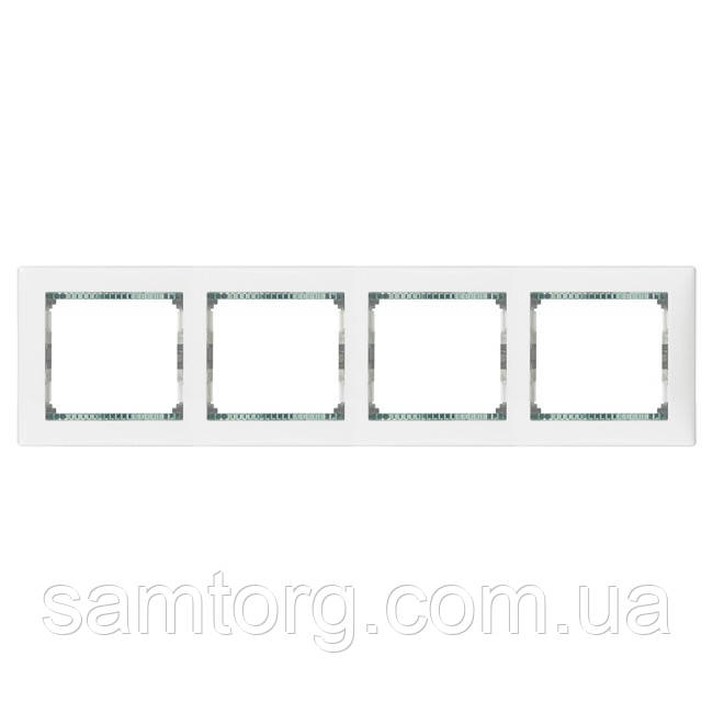 Рамка 4 поста білий/кристал Legrand Valena 774464, фото 1