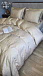 Сатин JACQUARD, CASPE BEIGE (Полуторній), фото 2
