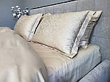 Сатин JACQUARD, CASPE BEIGE (Полуторній), фото 5