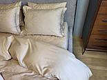 Сатин JACQUARD, CASPE BEIGE (Полуторній), фото 6