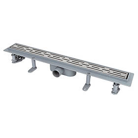 IT13-FT01/400 ITAL Душовий трап 400*70*67 мм ABS пластик, сірий  (блістер) {5/1}