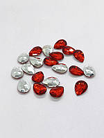 Стрази Крапля 10*14мм (+-25шт) Червоні