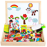 Дерев'яна двостороння дошка з магнітами C 73984, фото 5