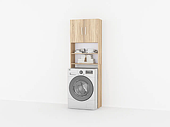 Тумба під пральну машину з дверцятами, шафа у ванну GT-0107 Moreli Дуб Сонома