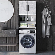 Тумба під пральну машину з дверцятами, шафа у ванну GT-0107 Moreli Бетон