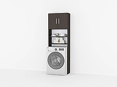 Тумба під пральну машину з дверцятами, шафа у ванну GT-0107 Moreli Венге темний