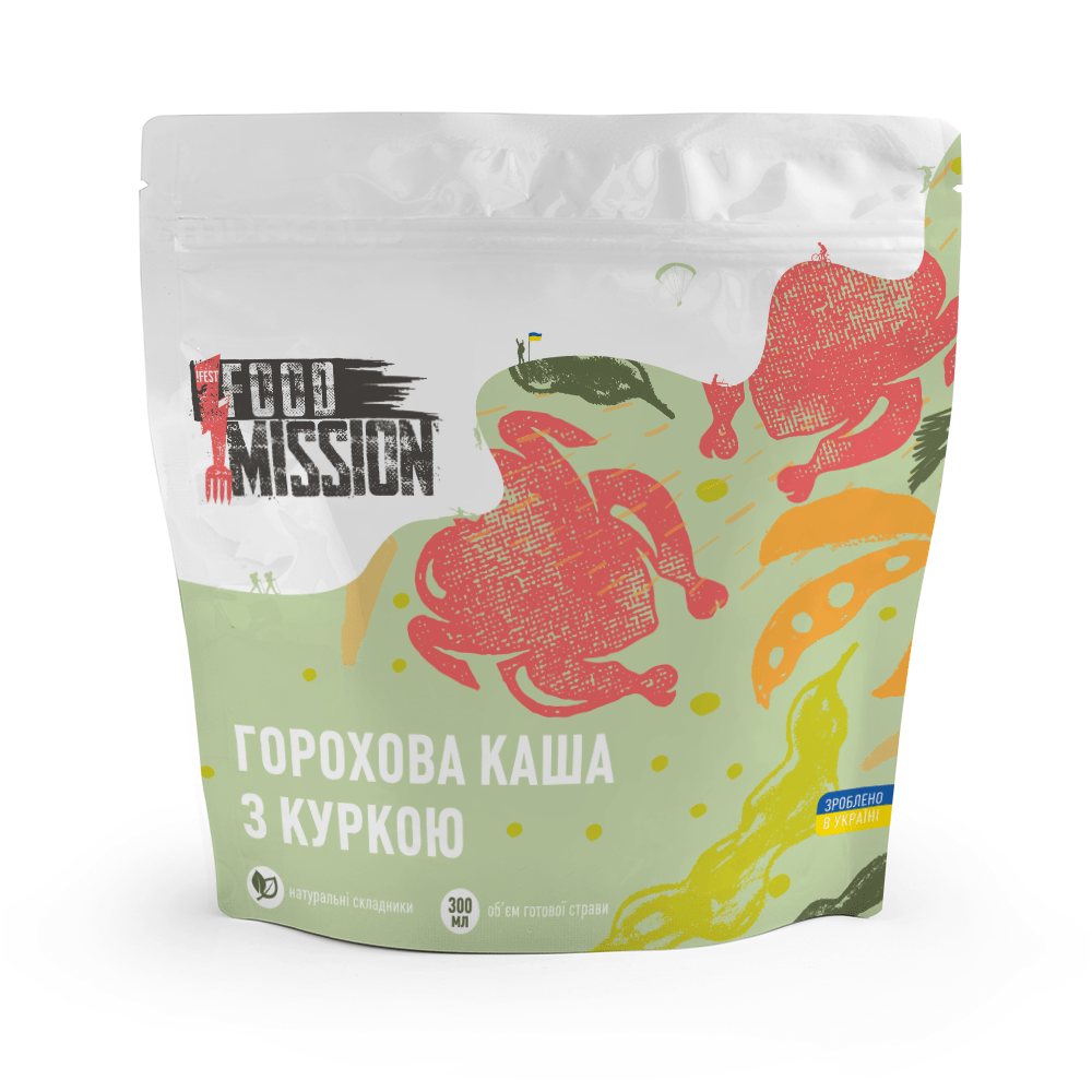 Каша горохова з куркою Food Mission (сушені продукти Green Tramps), фото 1