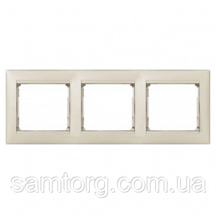 Рамка 3 поста перловий Legrand Valena 770483, фото 1