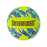 Волейбольний м'яч DAIWEISI BA-2504 синтетична шкіра жовто-фіолетовий 18 панелей машинна зшивка для гри в спортзал