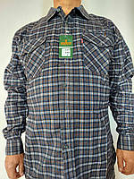 Мужская байковая рубашка в клетку HETAI Размер 8XL
