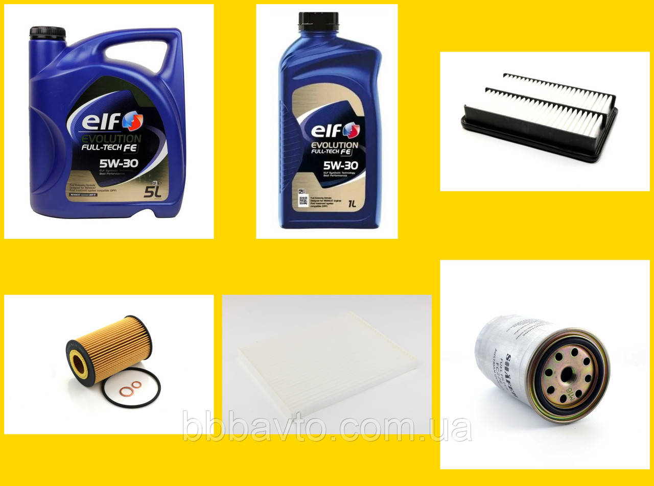 Набір автомобыльних фільтрів та оливи Hyundai Tucson І 2.0 CRDi  DPF (2004-2010), фото 1