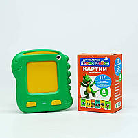 Динозаврик Промовляйко Limo Toys SK0064B — картридер для розвитку мовлення з картками, українська озвучка, 12+ міс, зелений, фото 6