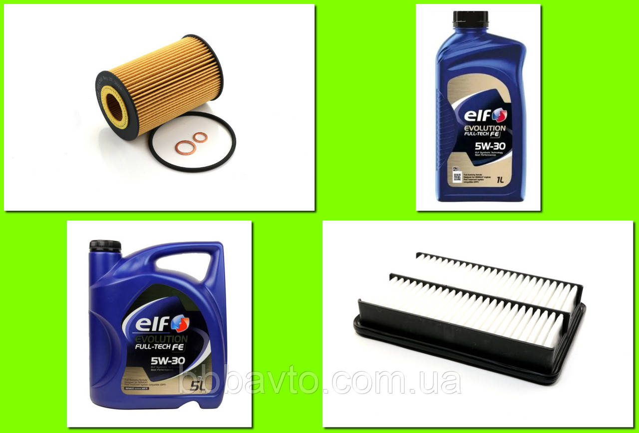 Набір автомобыльних фільтрів та оливи Hyundai Tucson І 2.0 CRDi  DPF (2004-2010), фото 1