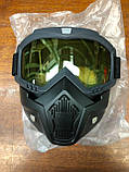 Мото - Лижна захисна маска окуляри. Маска захисна з пилепоглинанням підвищенням різкості для довгої їзди, фото 8